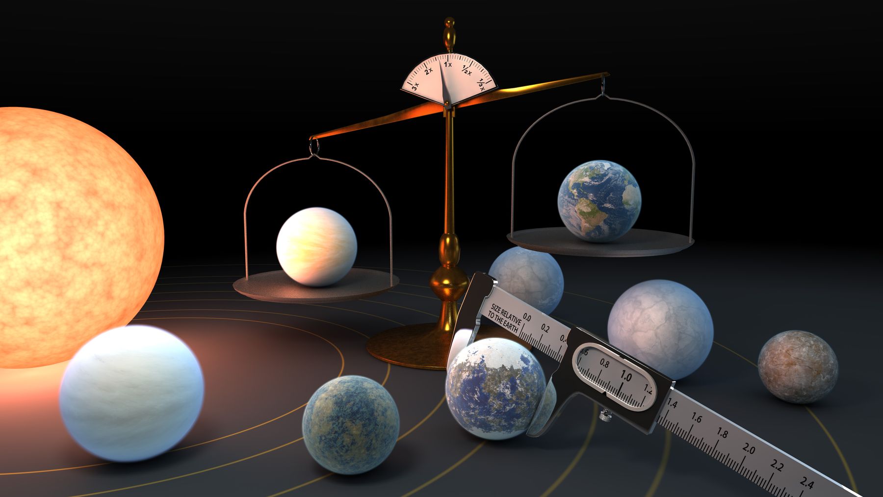 เมื่อการวัดความหนาแน่นของดาวเคราะห์ในระบบ TRAPPIST-1 อาจบ่งบอกว่าดาวเคราะห์เหล่านี้มีองค์ประกอบที่คล้ายกัน